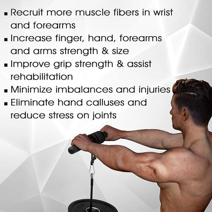 Yes4All Wrist and Forearm Blaster - Wrist Roller & Forearm Roller for Training, Workout - Wrist/Arm