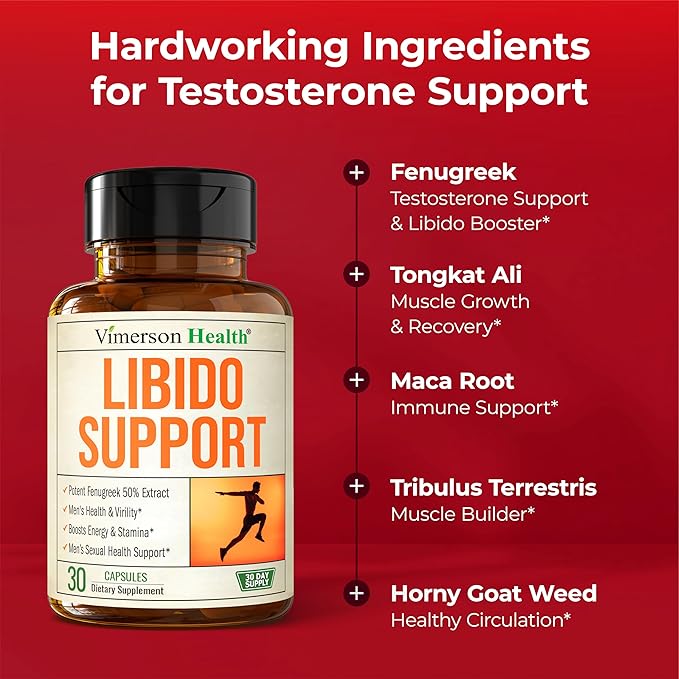 Testosterone Supplement for Men ??Libido Support: Maca Root, Fenugreek, Tongkat Ali, Horny Goat