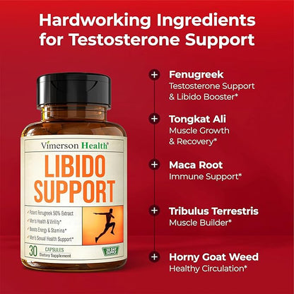 Testosterone Supplement for Men ??Libido Support: Maca Root, Fenugreek, Tongkat Ali, Horny Goat