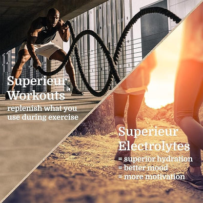 Superieur Electrolyte Powder Packets - Vegan Electrolyte Hydration Powder w/Sea Minerals - Keto