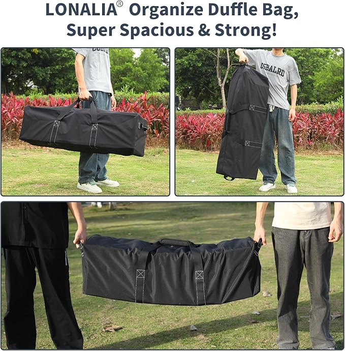 42 Inch Large Duffle Bag for Travel - 116L Extra Large Heavy Duty Duffel Bag with 2 Sides Handles