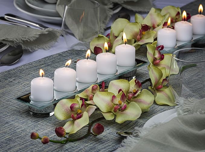 BOLSIUS 6 White Pillar Candles Bulk - 3x4 Inches Candle Set - 40+ Hours Clean Burning - No Palm Oil