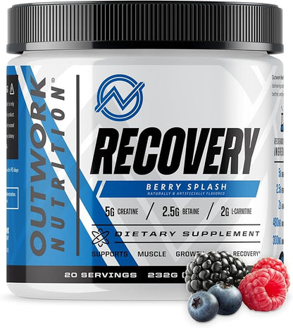 Outwork Nutrition Post Workout Recovery Powder - Creatine Monohydrate, KSM-66 Ashwagandha & Tart