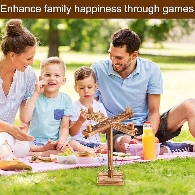 Ring toss Game for Adults,Yard Games,Wooden Rings for Ring toss,Outdoor Indoor Games,Bars Hook and
