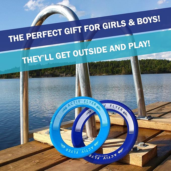 Activ Life Kid’s Flying Rings (2 Pack) They Fly Straight & Don’t Hurt, 80% Lighter Than Standard