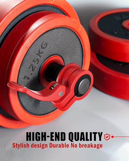Narrow Barbell Clips 2.5cm Width for Olympic Bars, 0.9-1.18inch Adjustable Weight Clamps, Quick