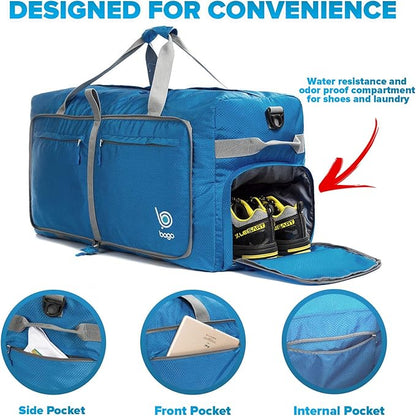 Bago Big XXL Foldable Duffel Bags for Traveling Women & Men - 140L Packable Duffle Bag for Travel