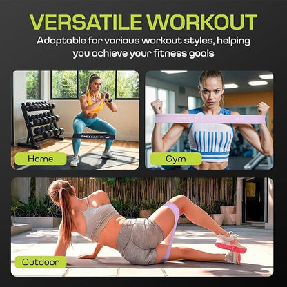 Fabric Resistance Bands for Working Out with 5 Strength Levels - Extra Light to Extra Heavy, Thick