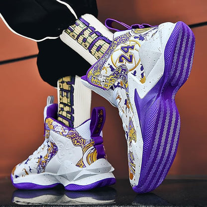 Boys Basketball Shoes Breathable Indoor Athletic Shoes Youth Outdoor Fashion Sneakers Comfortable