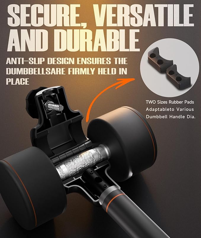 Flexible Dumbbell Converter - 260 LBS Weight Capacity Adjustable Alloy Steel Bar丨Convert Dumbbells