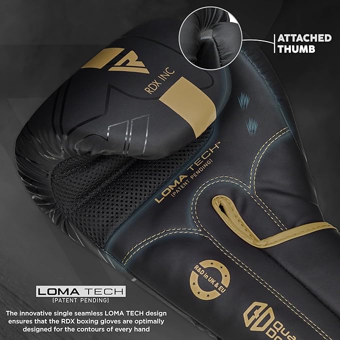 RDX Boxing Gloves, Pro Training Sparring, Maya Hide Leather, Muay Thai MMA Kickboxing, Men Women