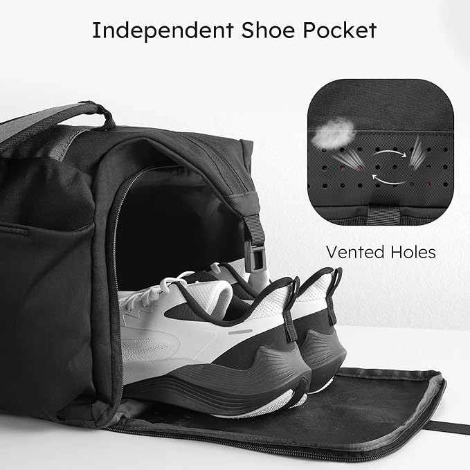 Gym Bag for Men with Shoes Compartment and Wet Pocket Convertible Duffle Bag and Gym Backpack