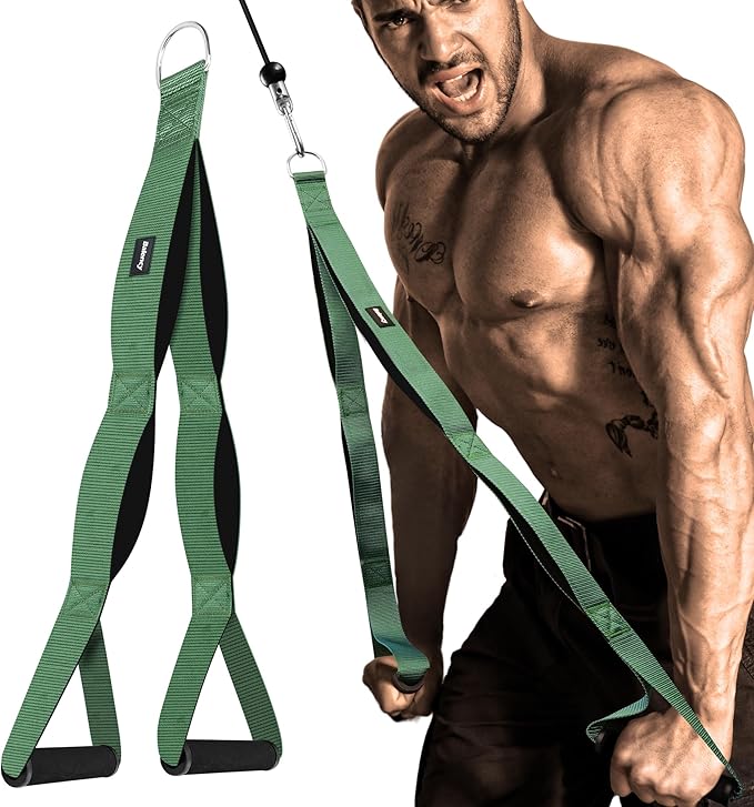 Tricep Rope Cable Attachment Handles, Tricep Pull Down Attachment for Cable Machine, 3 Lengths