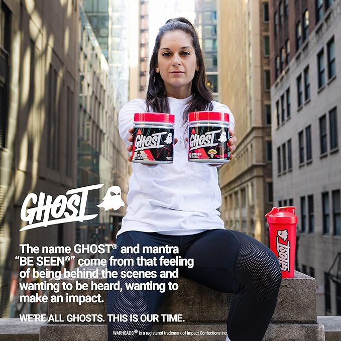 GHOST Pump Nitric Oxide Powder, Warheads Sour Watermelon - 40 Servings - Sugar & Stim-Free