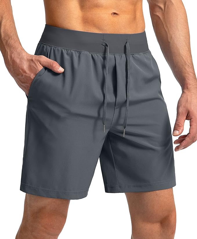 Men's Running Shorts with Zipper Pockets 9 Inch/ 7 Inch / 5 Inch Lightweight Quick Dry Gym Workout