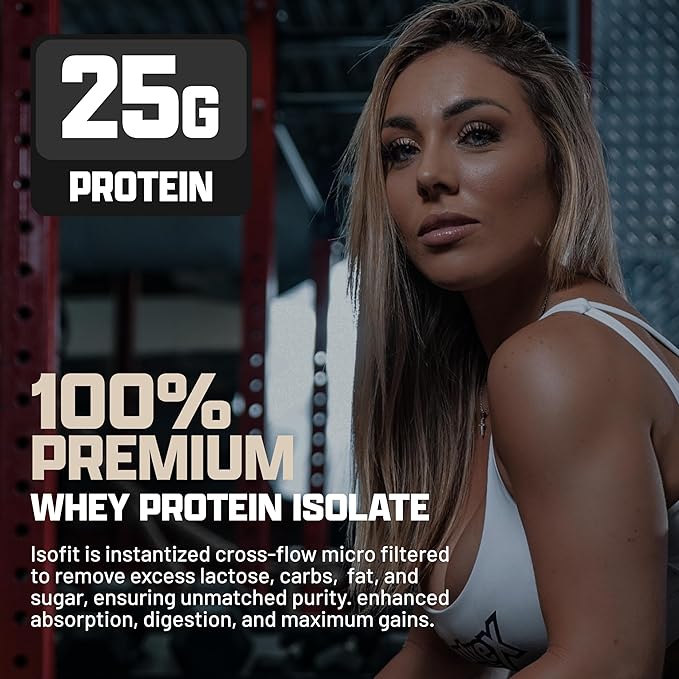 Nutrex Research IsoFit Whey Protein Powder Instantized 100% Whey Protein Isolate (30 Servings (Pack