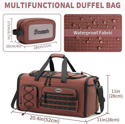 Bosstin Gym Bag for Men & Women,45L Travel Duffle Sports Duffel Bag Gym Weekender Overnight