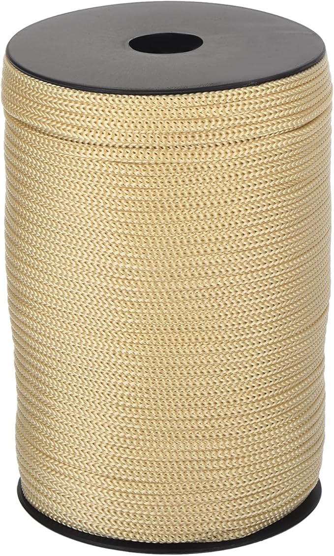 MECCANIXITY 5/32 Inch Polypropylene Rope Braided Ropes, 328ft Camping Rope Hollow Utility Cord for