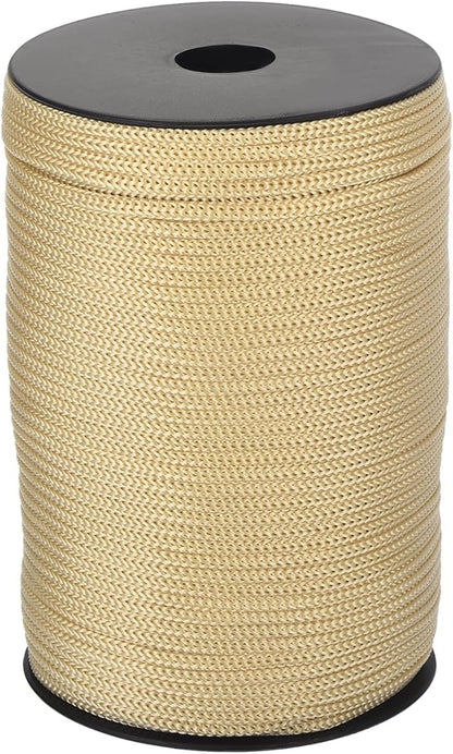MECCANIXITY 5/32 Inch Polypropylene Rope Braided Ropes, 328ft Camping Rope Hollow Utility Cord for
