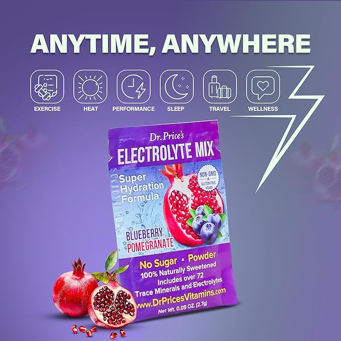 Dr. Price’s Electrolyte Mix | Sugar-Free Hydration Powder with 72+ Trace Minerals | No Sugar