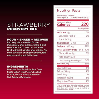 Tailwind Nutrition Recovery Mix, 20 Grams Complete Protein, Carbohydrates, and Electrolytes Powder