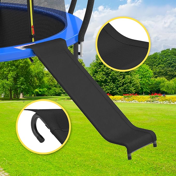 Ergonomic Trampoline Slide with Buffer Region for Children Kids, Outdoor Trampoline Slide
