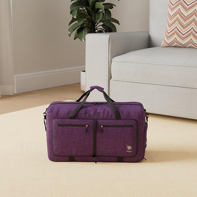 Bago Large Foldable Duffel Bags for Traveling Women & Men - 100L Packable Duffle Bag for Travel