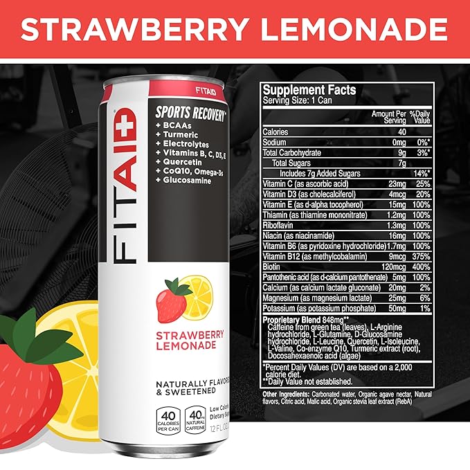 FITAID Recovery Blend, Variety Pack, BCAAs, Glucosamine, Electrolytes, Omega-3s, Green Tea, 100%
