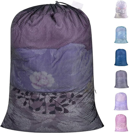Polecasa Diamond Mesh Laundry Bags, 24 x 36 inches Heavy Duty Mesh Laundry Bag with ID Tag and