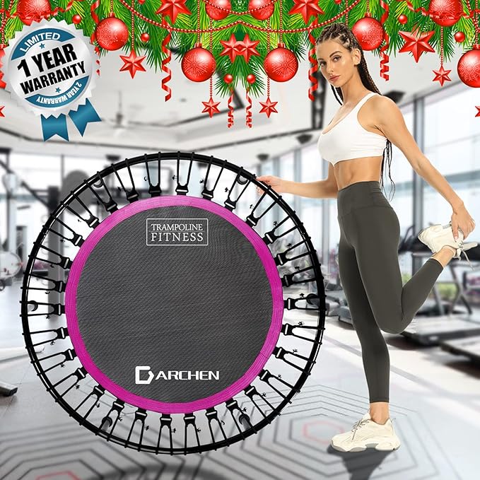 DARCHEN 450 lbs Mini Trampoline for Adults, Indoor Small Rebounder Exercise Trampoline for Workout