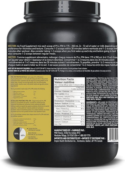 Pro JYM Tahitian Vanilla Protein Powder - Whey Protein Isolates, Casein, & Milk Protein, Lean