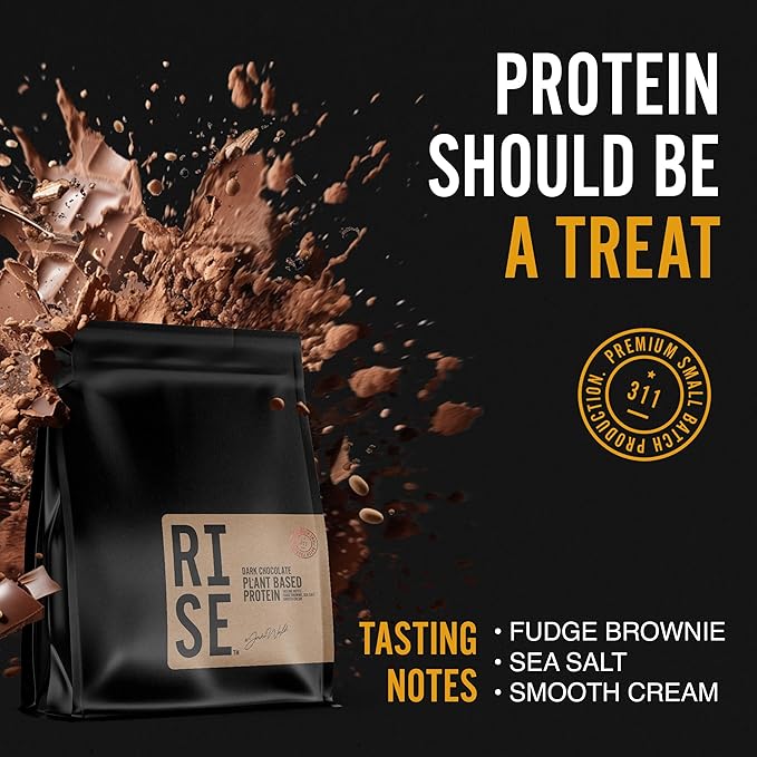 Dark Chocolate Protein Powder for Women & Men, Easy to Digest, Smooth & Creamy Dark Chocolate Plant