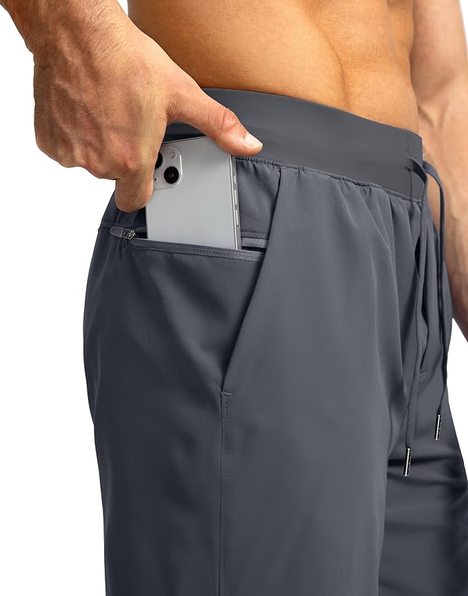 Men's Running Shorts with Zipper Pockets 9 Inch/ 7 Inch / 5 Inch Lightweight Quick Dry Gym Workout