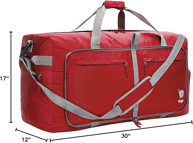 Bago Large Foldable Duffel Bags for Traveling Women & Men - 100L Packable Duffle Bag for Travel