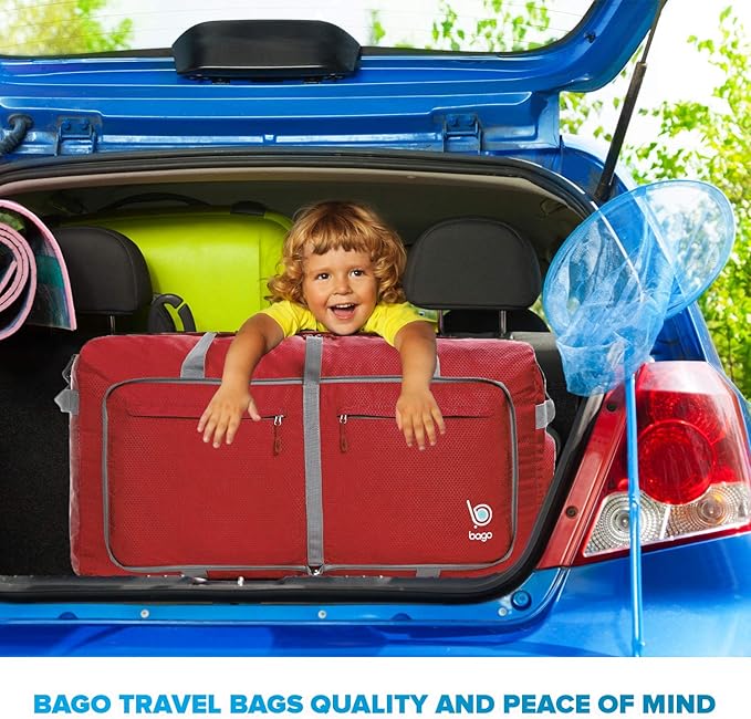 Bago Big XXL Foldable Duffel Bags for Traveling Women & Men - 140L Packable Duffle Bag for Travel