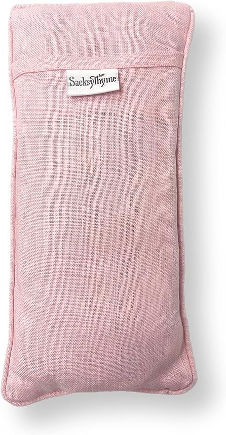 Organic Linen Eye Pillow - Lavender & Flaxseed for Relaxation, Yoga, Stress Relief - Microwavable