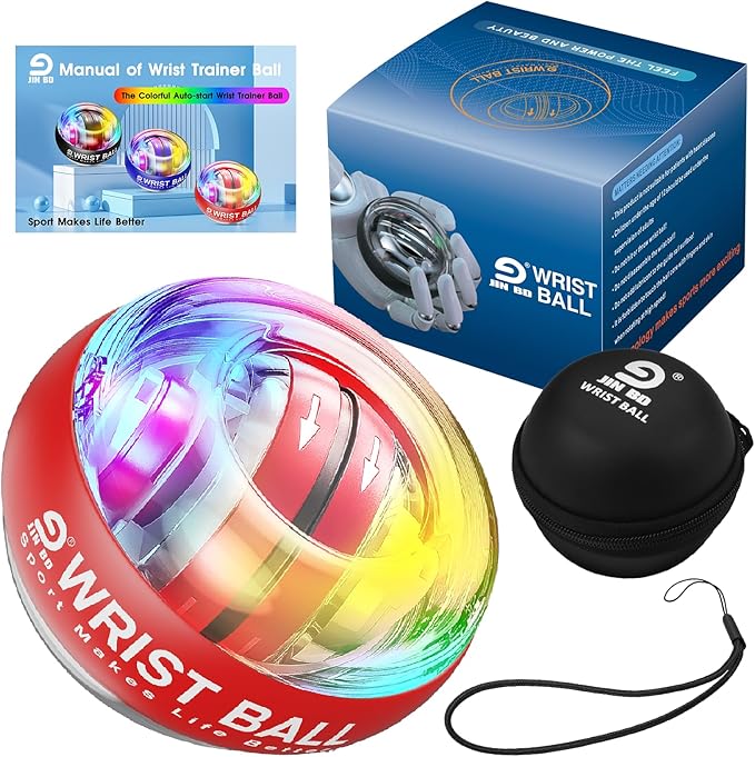 Wrist Trainer Ball Auto-Start Gyroscopic Forearm Exerciser Gyro Ball for Strengthen Arms, Fingers