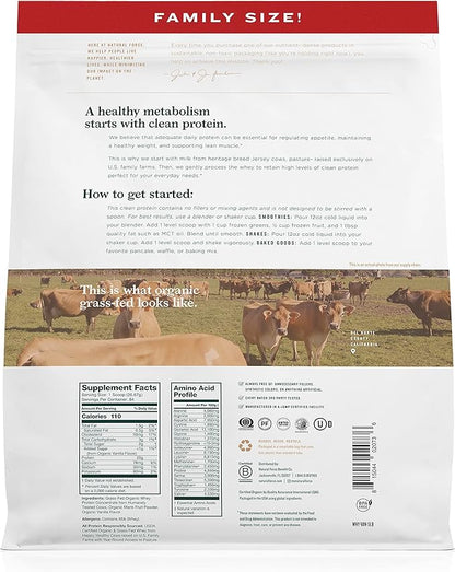 Natural Force Grass Fed Organic Whey Protein Powder ??Non GMO Verified, Humane Certified & Lab