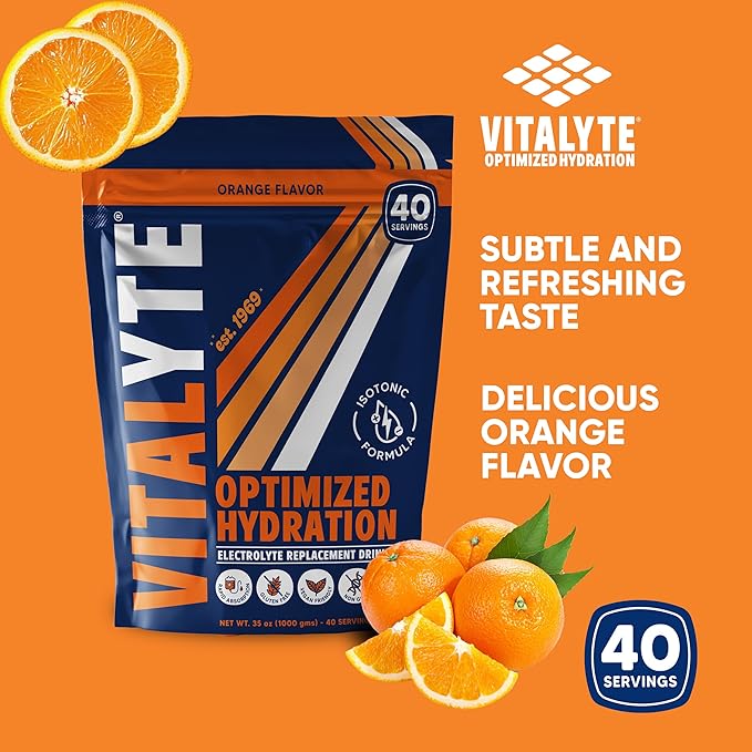 Vitalyte Electrolyte Powder Drink Mix, Isotonic Electrolyte Hydration Mix, Bulk Case Pack (12 Pack