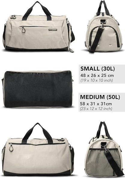 Fitgriff® Gym Bag for Men & Women with Shoe & Wet Compartment - Duffle Bag for Travel, Sports