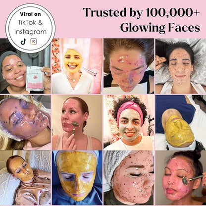 Jelly Face Mask for Facials - Bulgarian Rose Hydrating, Brightening & Nourishing Jelly Mask with
