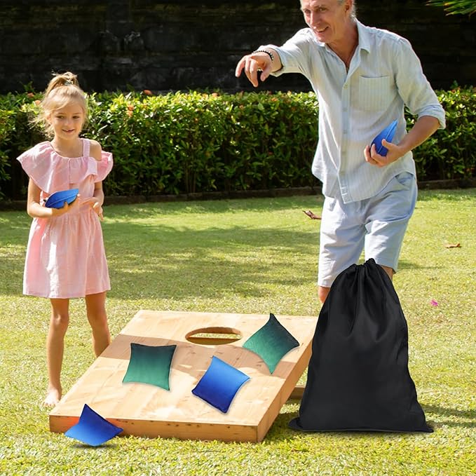 Weather Resistant Cornhole Bags, Gradient Corn Hole Bags Set of 8, Cornhole Bean Bags, Modified