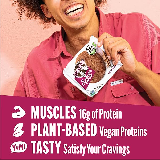 Lenny & Larry's The Complete Cookie, Snickerdoodle, Soft Baked, 16g Plant Protein, Vegan, Non-GMO