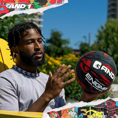 AND1 Enigma Basketball - Streetball for Indoor and Outdoor Use, Deep Channel Construction and