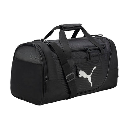 PUMA Contender Duffel Bag with Removable Strap & Shoe Pocket, Black, One Size