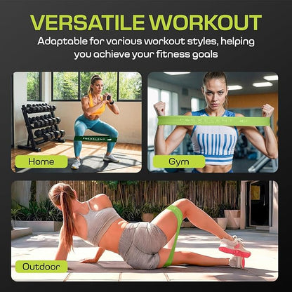 Fabric Resistance Bands for Working Out with 5 Strength Levels - Extra Light to Extra Heavy, Thick