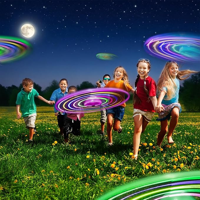 M.best 12 Sets LED Flying Set, Fun Flying Saucers Toys for Kids with Flashing Lights, Flying Toy