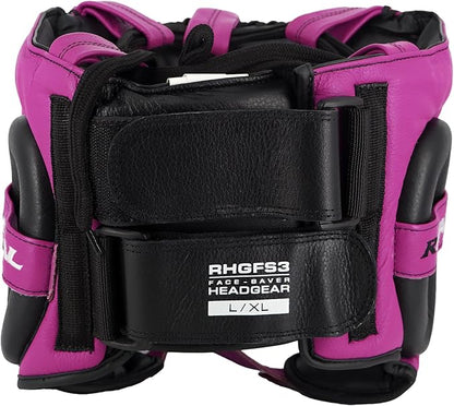 RIVAL Boxing RHGFS3 Face-Saver Sparring Headgear - Wide Eye Opening, Premium Leather, and