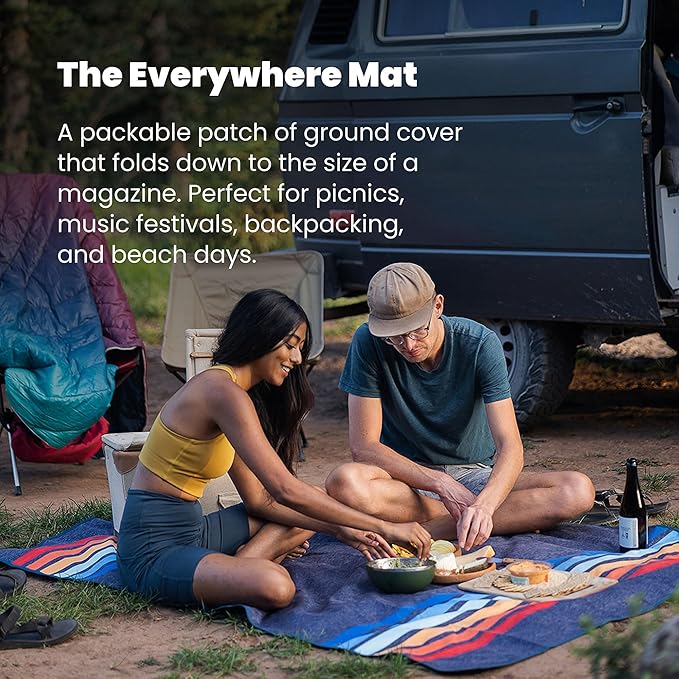 Rumpl Everywhere Mat, Waterproof Picnic Blanket and Ground Mat for Camping, Hiking, and Picnicking