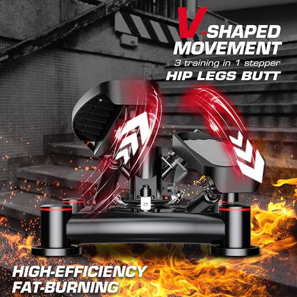 KeppiFitness Steppers for Exercise at Home, Stair Stepper with Resistance Bands for Home Cardio